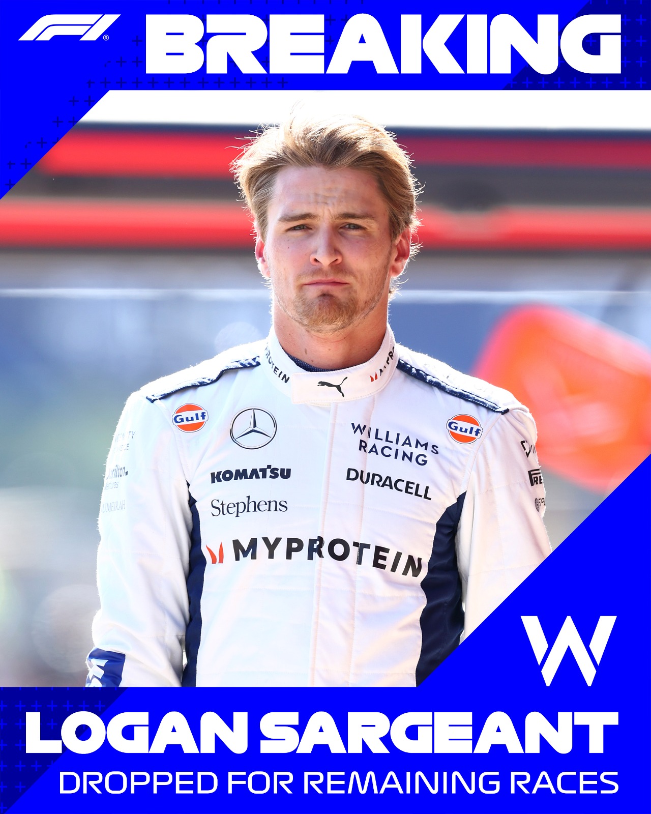 Spekulace se opět potvrdily! Logan Sargeant končí u týmu Williams, nahradí ho Franco Colapinto